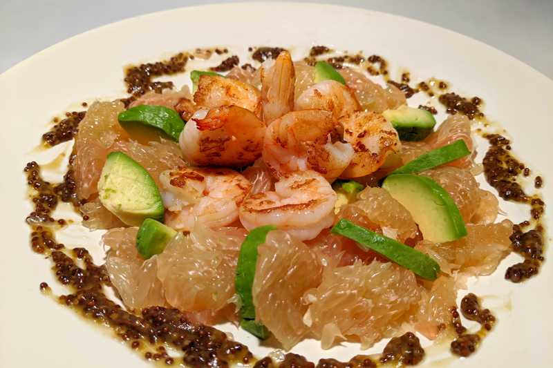 Crevettes, Avocat et Pomelo