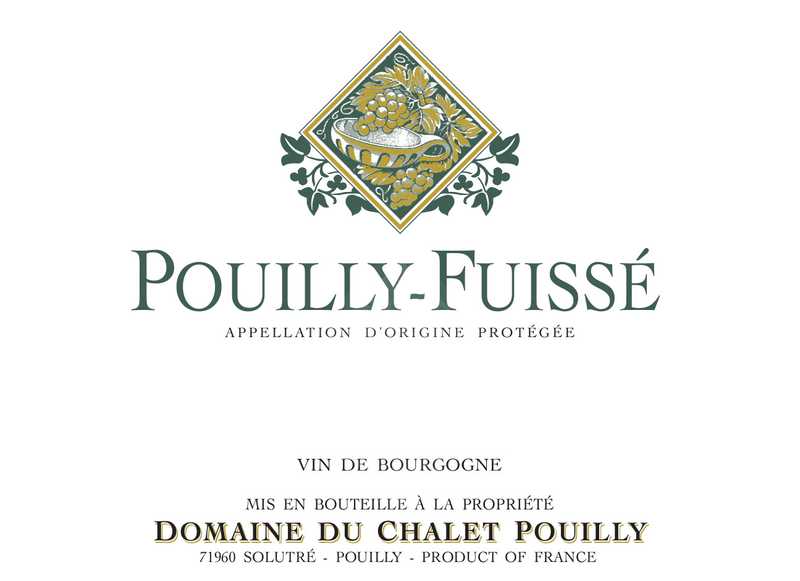 ** Visualisation. Télécharger l’image pour avoir la meilleur résolution possible. **
 Image de l'étiquette de Pouilly-Fuissé du Domaine du Chalet Pouilly.